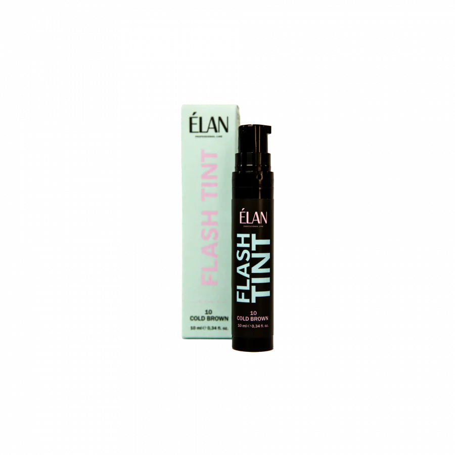 Окклюзивная система окрашивания бровей и ресниц ELAN «FLASH TINT» 10 cold brown