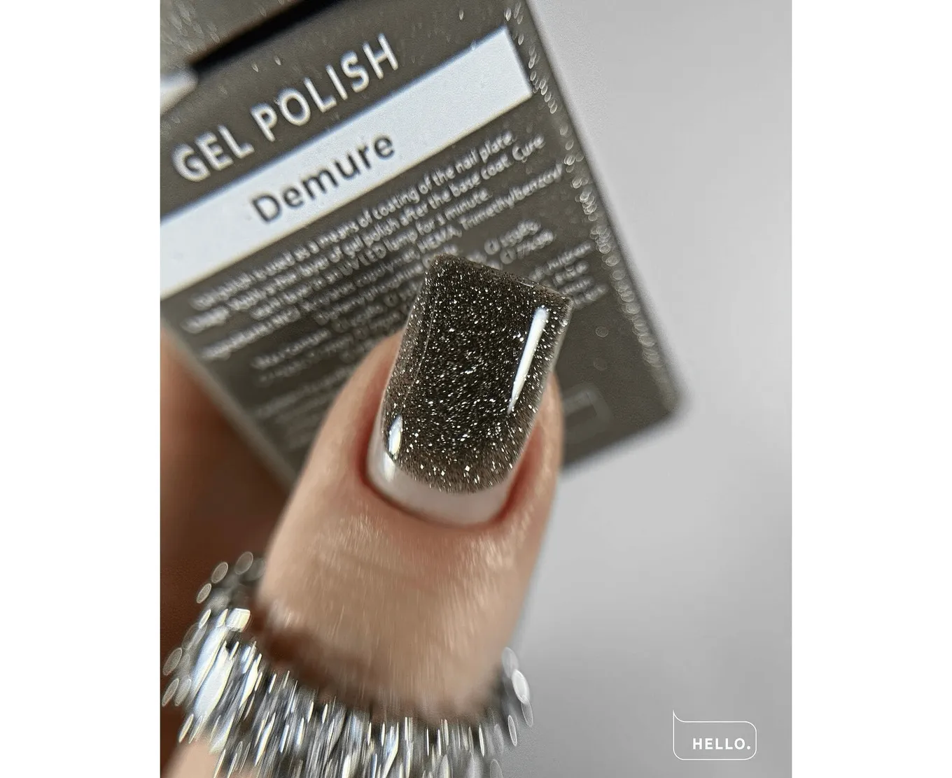 Гель-лак HELLO Reflective gel polish, Demure, 15 мл
