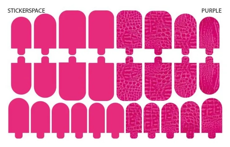 Стикеры Stickersspace на липкой основе Purple pedi
