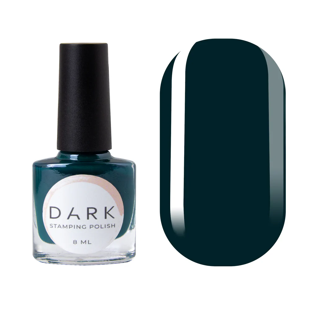 DARK Stamping polish №15, темно-зелений, 8 мл
