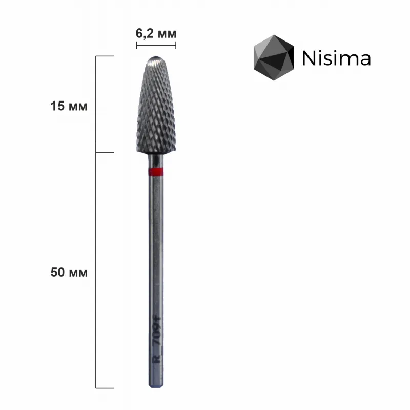 Насадка NISIMA твердосплав красная R_709fK