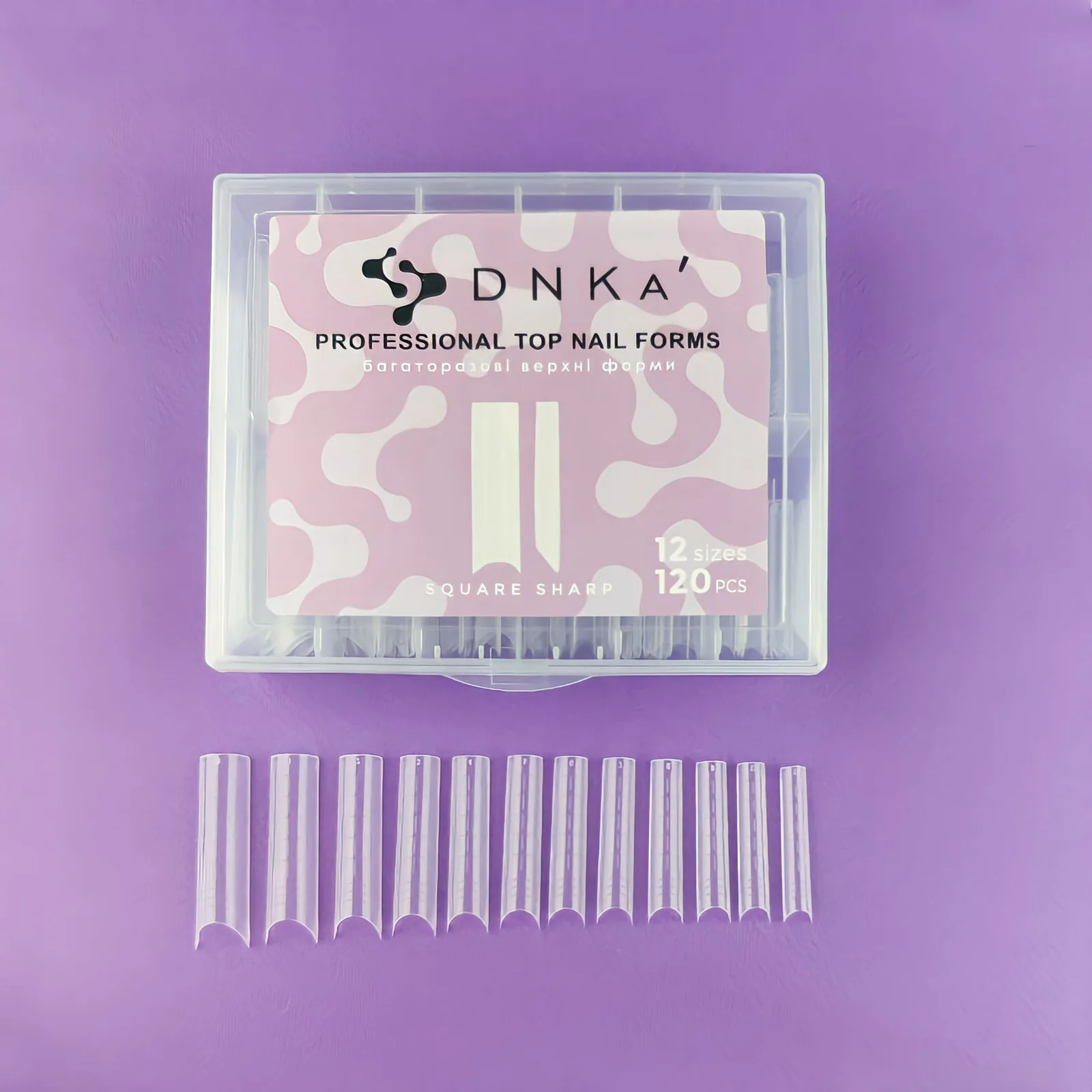 Верхние формы DNKa Top Nail Forms Square Sharp, 120 шт