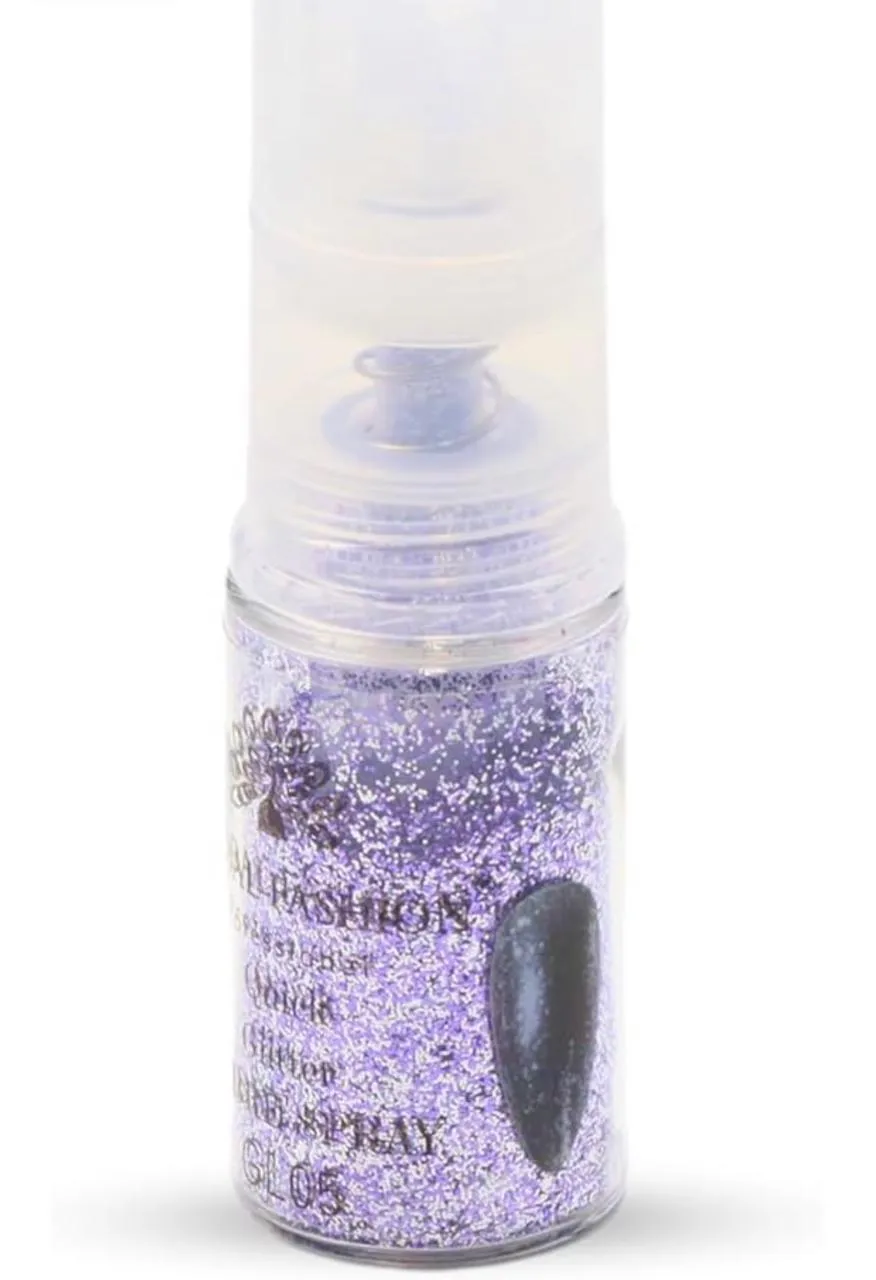 Сухий спрей для градієнта Global Fashion Ombre Spray GLITTER, №5, фіолетовий, 10 г (GL)
