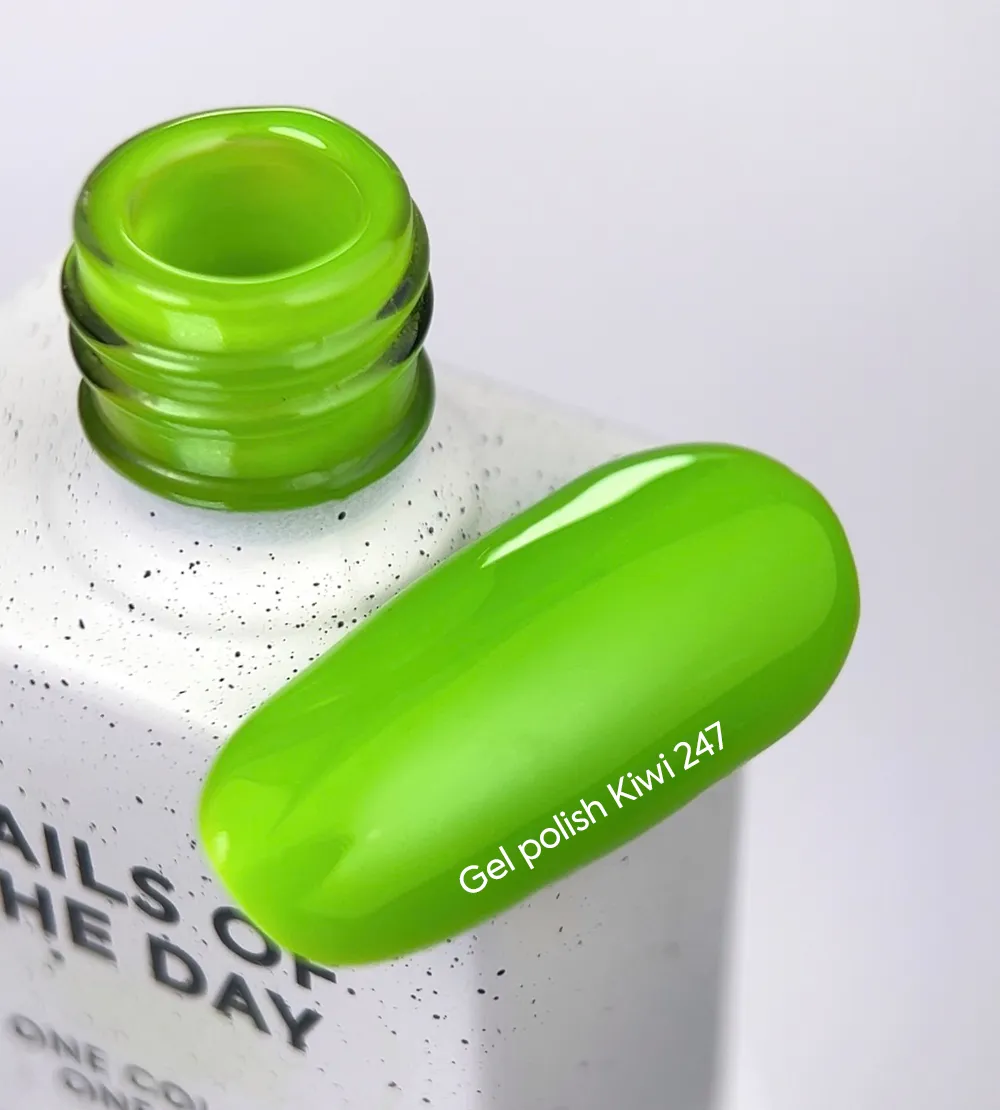 гель-лак NAILSOFTHEDAY Kiwi-247 — неоново-зелений, 10 мл