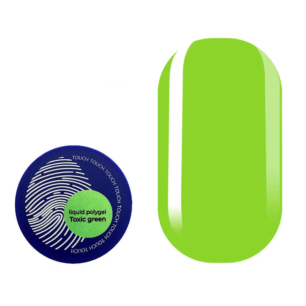 Полигель Touch Neon liquid polygel Toxic green, 15 мл