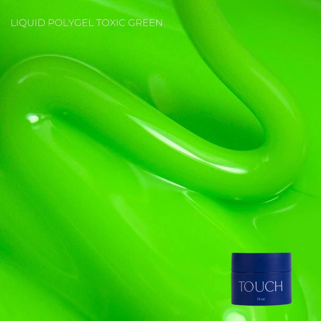 Полігель Touch Neon liquid polygel Toxic green, 15 мл