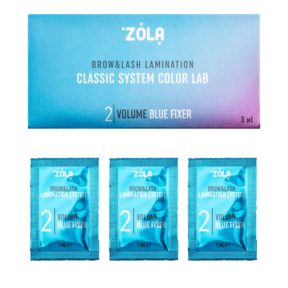 Состав для ламинирования ZOLA Color Lab 02 Volume Blue Fixer (набор в саше 3х1 мл)