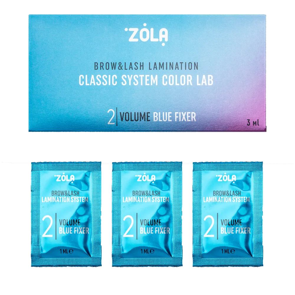 Состав для ламинирования ZOLA Color Lab 02 Volume Blue Fixer (набор в саше 3х1 мл)