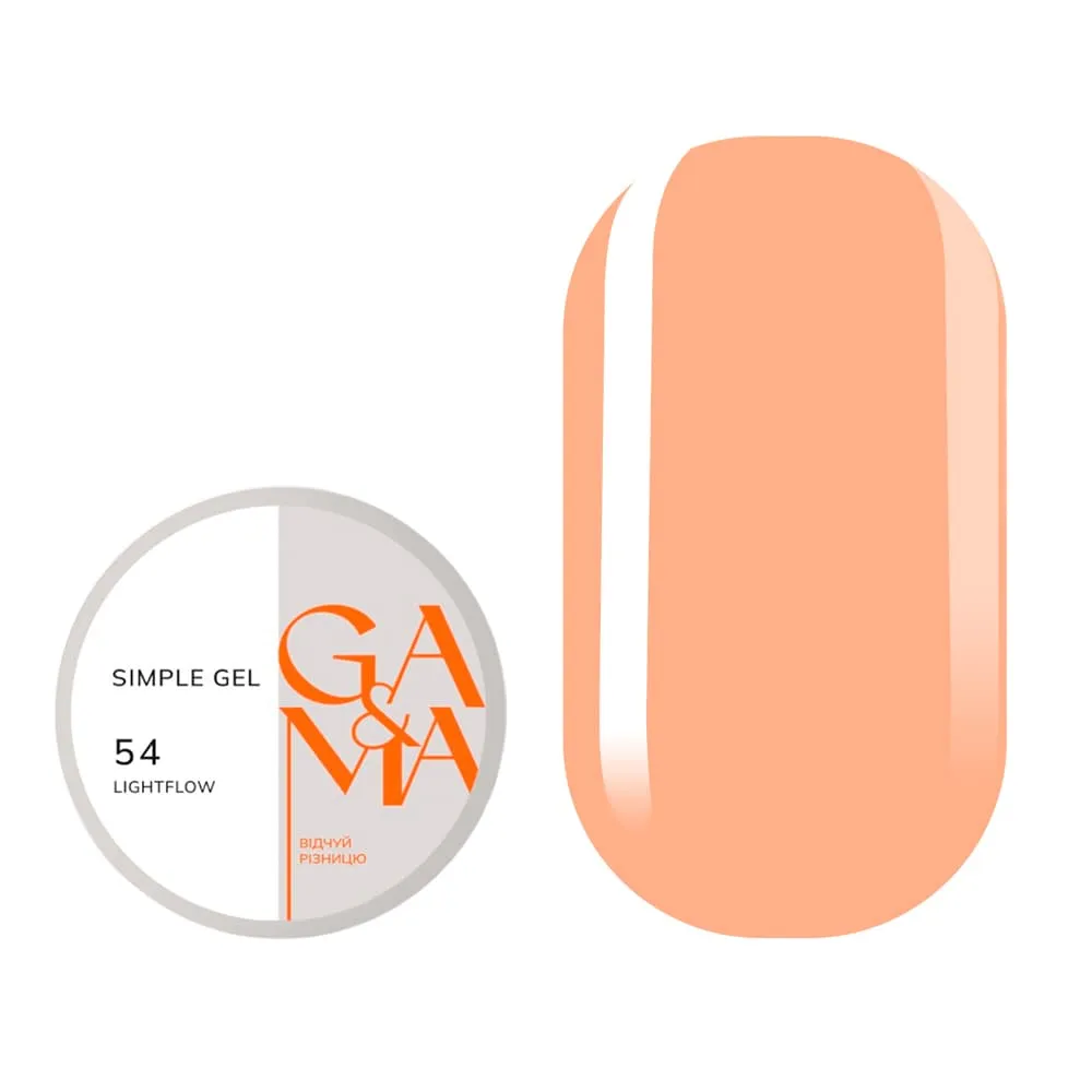 Гель GÉMELY ex GA&MA Simple gel №54 Lightflow, 15 мл
