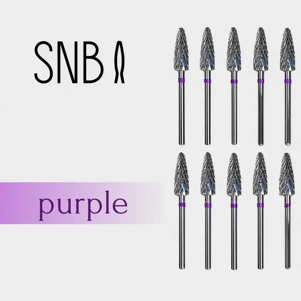 Фреза твердосплавная STRONG NAIL BITS кукуруза фиолетовая 0,55 см SET 10 шт