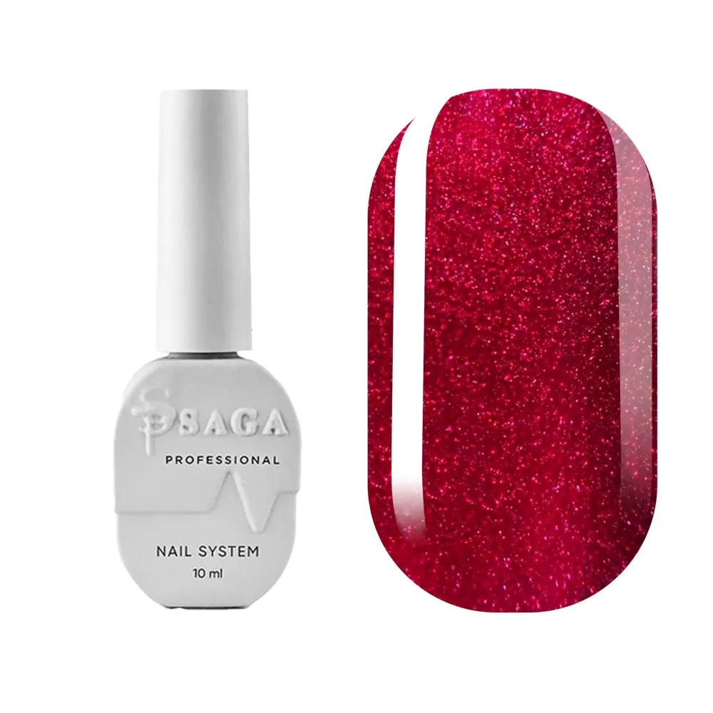 Гель-лак Saga Professional Cat Shine №13 (черрі), 10 мл
