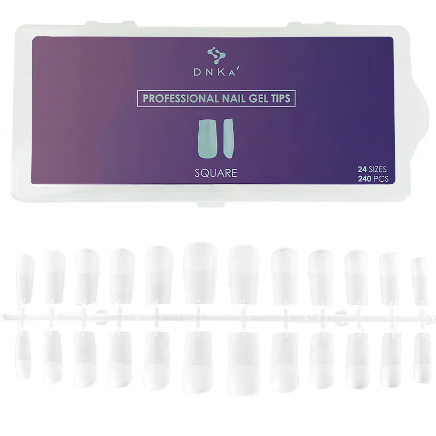 Гелевые типсы DNKa Professional Nail Gel Tips Square, 240 шт